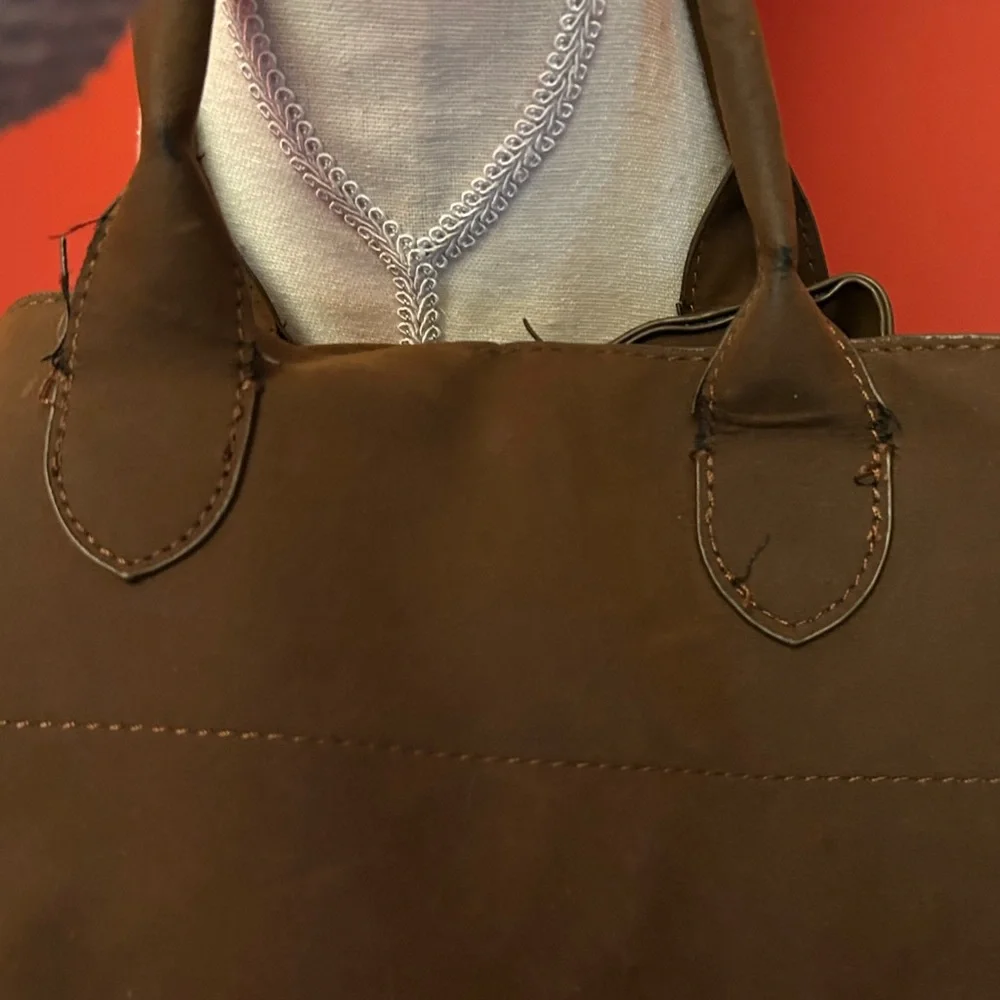 Brown Suede Satchel Bag - Picture 12 of 16